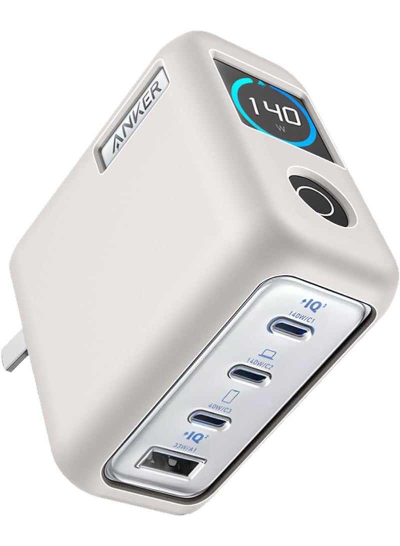 Case for Anker Zolo Laptop Charger 140W, Silicone Protective Cover,Drop-Proof,Scratch-Proof,Shock-Proof,Protective Case for Anker Laptop 140W Charger (Grey) - Image 1